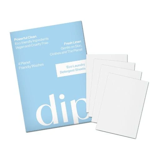 Dip laundry detergent sheets